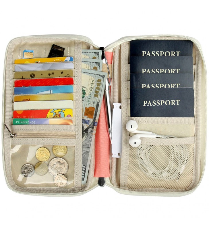 Travel Wallet Family Passport Holder Document Holder Organizer for Women