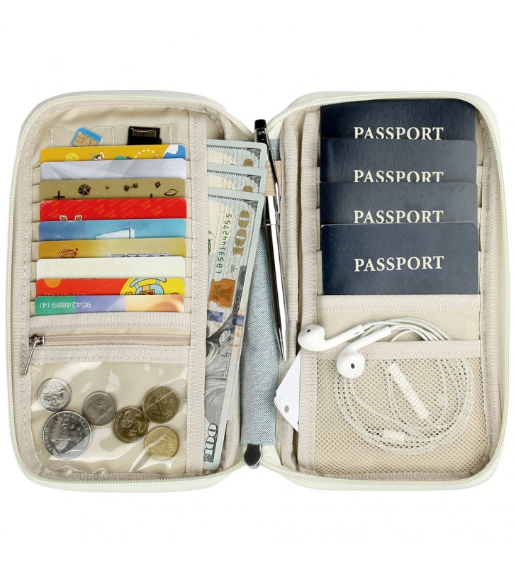 Family Travel Passport Wallet/Passport Holder/Document Organizer Bag/Cool  Colors Passport Pouch (Green)